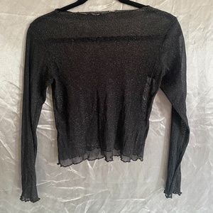 Sheer Glittery Long Sleeve